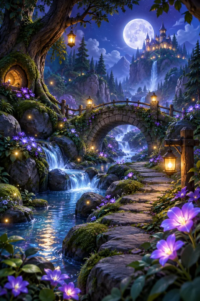 Midnight Forest landscape